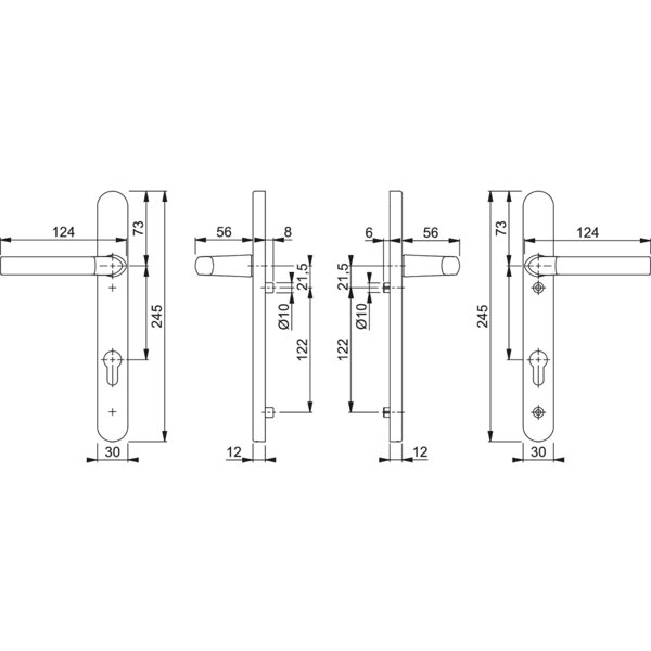 HOPPE Keyed Right Hand Door Handle Wayfair.ie